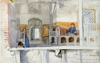 Hof eines Hauses in Damietta über Wasser gebaut
